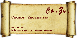 Csomor Zsuzsanna névjegykártya